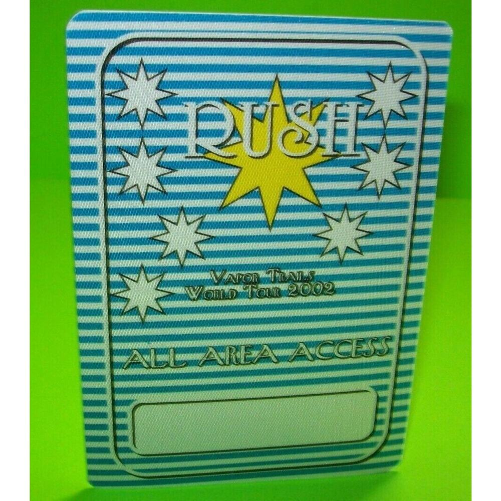 Rush Vapor Trails Concert Tour Backstage Pass Original 2002 Hard Rock Music Gift